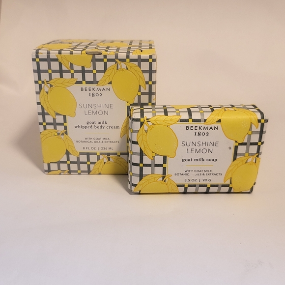 Beekman 1802 Sunshine Lemon Soap and Body Cream Set - Picture 1 of 6